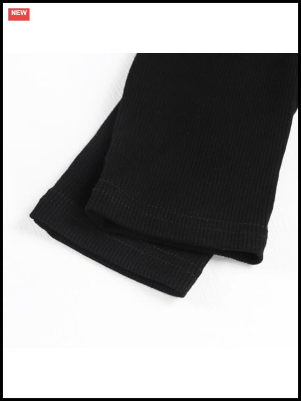 Artfish Women's Square Neck Long Sleeve Ribbed Slim Fitted Crop Top - Picture 3 of 6